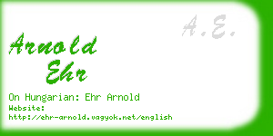 arnold ehr business card